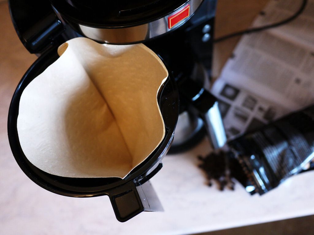 Drip Coffee Machine open with filter