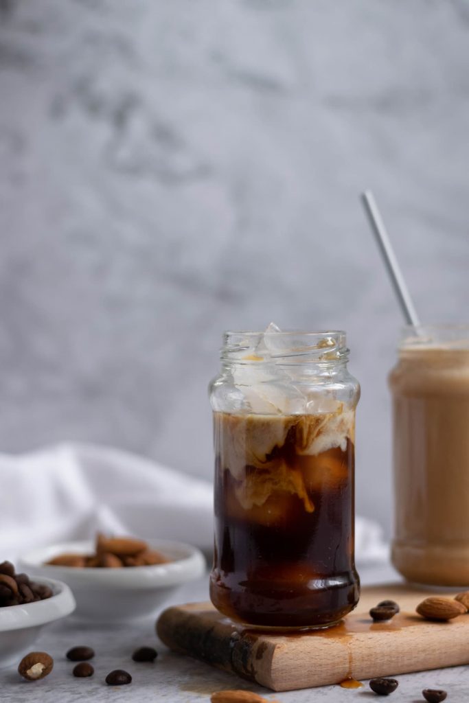 Almond milk iced coffee