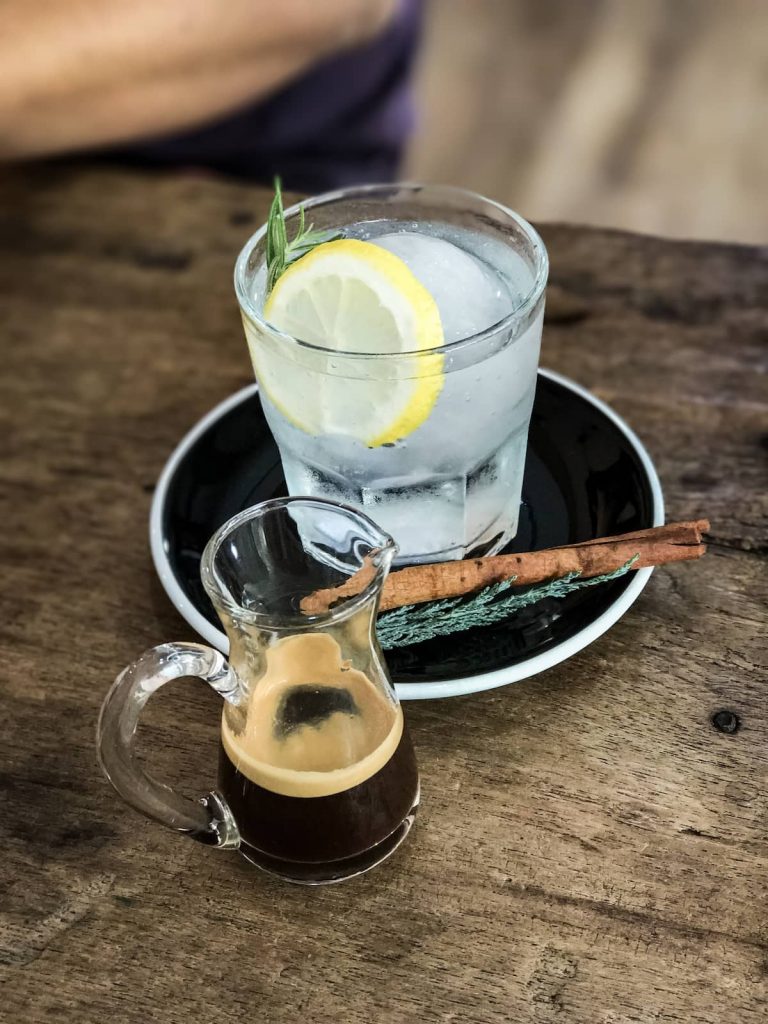 Espresso with lemon soda
