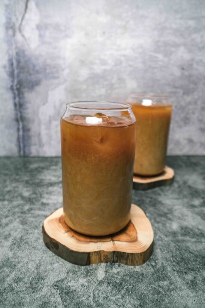 Japanese iced coffee with plant based milk